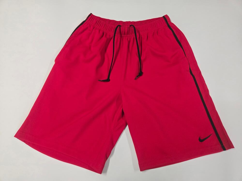 Nike Athletic Shorts Red Black Mens Medium